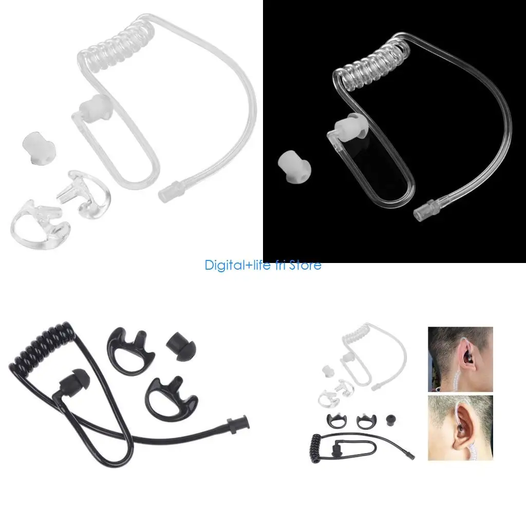 Tube d'air acoustique à ressort Flexible E06D, bouchon d'oreille, talkie-walkie, écouteur, bobine