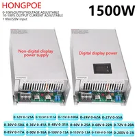 1500W Adjustable Power Supply 0-12V 15V 24V 27V 30V 36V 48V 60V 68V 72V 85V 90V 100V 110V 150V 200V Digital display power AC-DC