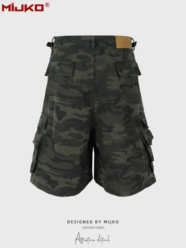 Imagen 2 del producto MIJKO Snow Camouflage Pantalones cortos tipo cargo sueltos unisex Pantalones cortos casuales # 8501