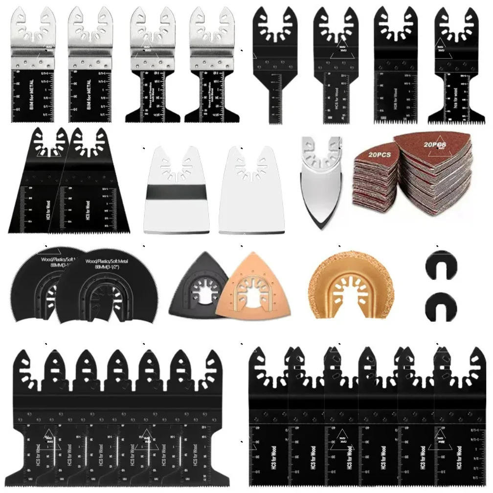 xmsj72pcs-マルチツールブレード-振動鋸刃-多機能鋸刃-マルチカッターブレード-木材、金属、プラスチックの切断用