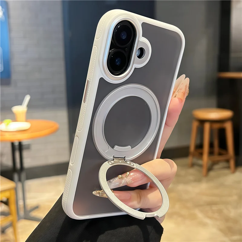 Picture 5: Magnetic Rotating Pivot Bracket For Magsafe Case For iPhone 17 17Pro 17Pro max Touch Control Camera Button Matte Hard Cover