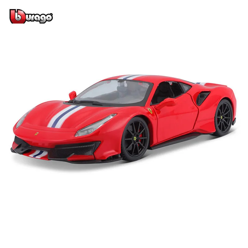 Bburago 1:24 Scale Ferrari 488 PISTA STRADALE Alloy Luxury Vehicle Diecast Cars Model Toy Collection Gift