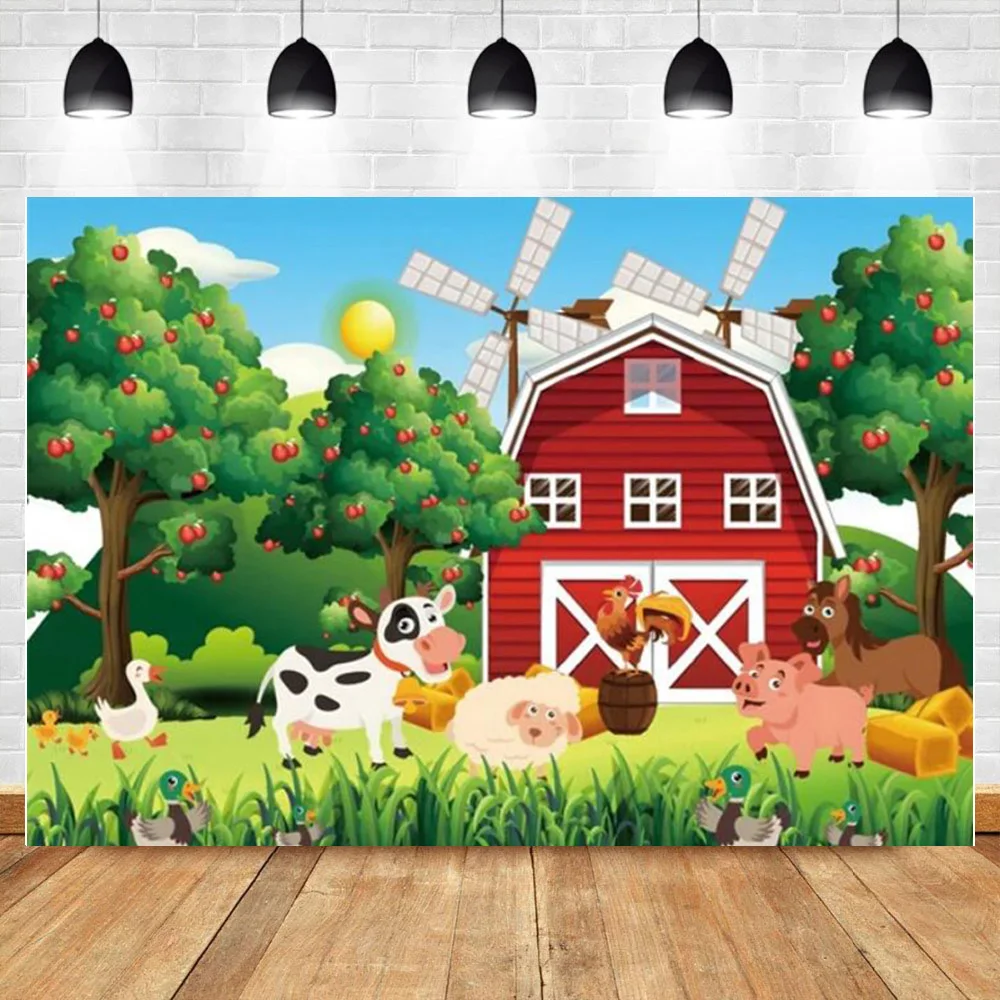 Happy Birthday Party ตกแต่งทารกแรกเกิดการถ่ายภาพฉากหลัง Props Photocall Baby Shower Excavator Photo Studio พื้นหลัง PK-17
