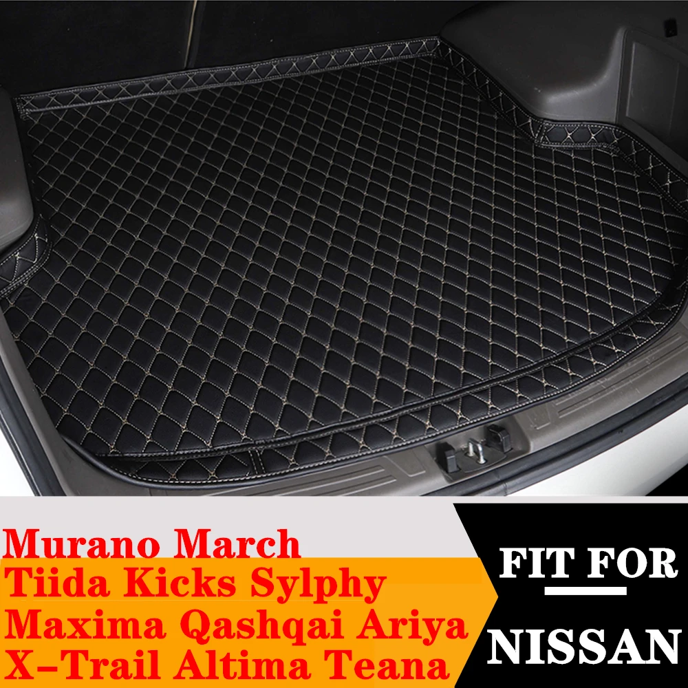 Car Trunk Mat Tail XPE Cargo Liner Boot Pad For NISSAN Tiida X-Trail Qashqai Altima Teana Murano Sylphy Maxima March Kicks Ariya