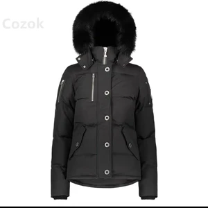 المرأة الأبيض أوزة مقنعين سترة حقيقية الثعلب الفراء الكرة في الهواء الطلق معطف سميكة ويندب الشتاء سترة أعلى 8 مبيعات معطف فرو الثعلب الحقيقي - No3