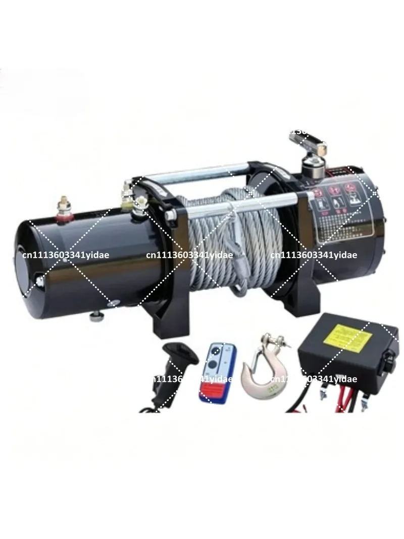 

DC 12V 3000LBS Electric Winch Kit, Wireless Remote Control Hoist, Offroad Recovery Tool for ATV Truck Trailer Mud Rescue