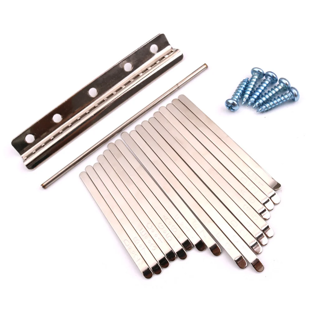 

1 Set 17 Key Kalimba Thumb Piano Diy Kit African Finger Instrument For Kids Beginners Portable Musical Instrument Christmas Gift