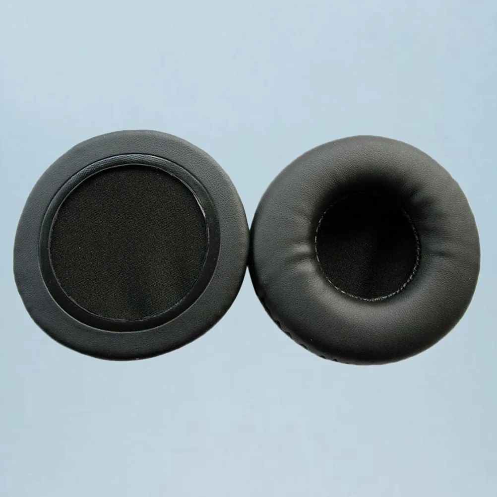 2Pcs Headphone Earpad Replacement 7.5cm Diameter Ear Cushion Earmuffs High Quality Noise Reduction Black