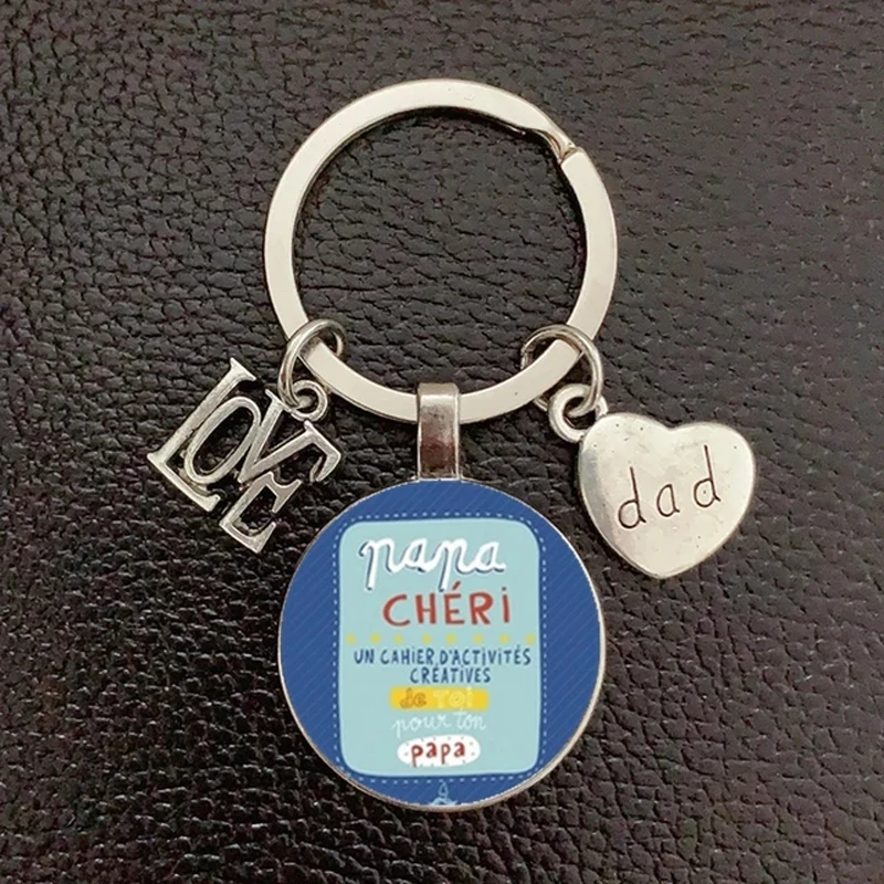 My Dad Is A Superhero Pendant Glass Keychain Fathers Day You Are The Best Dad Gift Keychain Pendant Jewelry