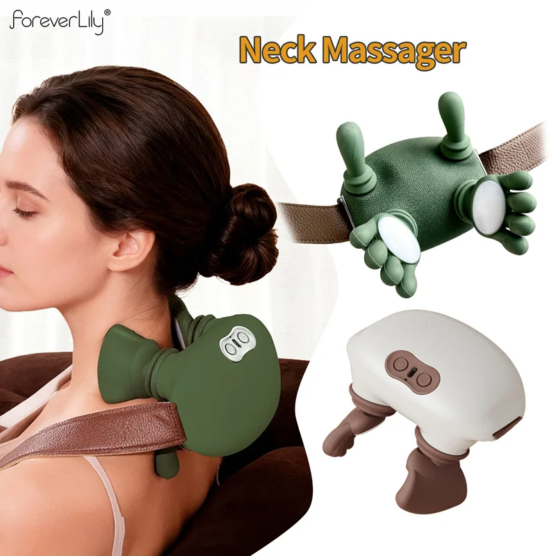 

Bionic Finger Neck Massager Cervical Pillow Shoulder Massager Trapezius Shiatsu Kneading Muscle Body Leg Relax Massage Pillow