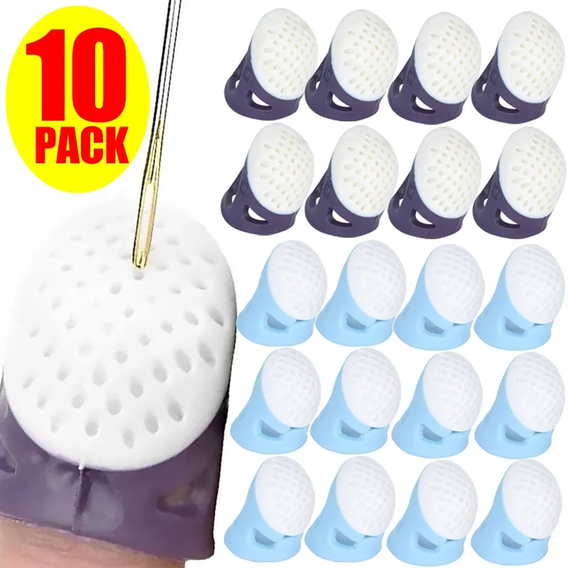 Sewing Thimbles Anti-slip Finger Covers Silicone Sewing Finger Tips Finger Protector Cover DIY Hand Cross-stitch Sewing Tools