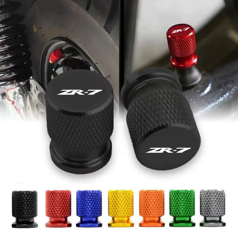 

New 2Pcs For Kawasaki ZR-7 ZR7 ZR 7 Universal Motorcycle Accessories Wheel Tire CNC Aluminum Valve Stem Caps Airtight Covers