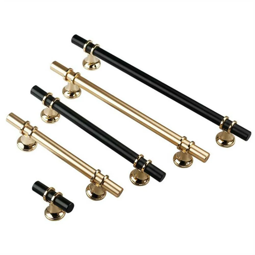 American Retro Black Cabinet Handle Modern Minimalist High-end Cabinet Drawer Wardrobe Door Handle European Style Single Hole