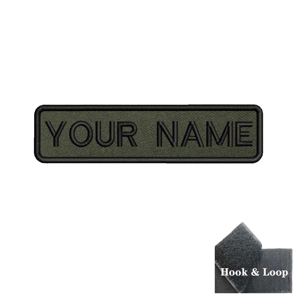 1 ST 10 cm X 2.5 cm Custom Gepersonaliseerde Naam nummer Patch Strepen Badge tags chevrons Armband Ijzer Op Of Haak lus geborduurd