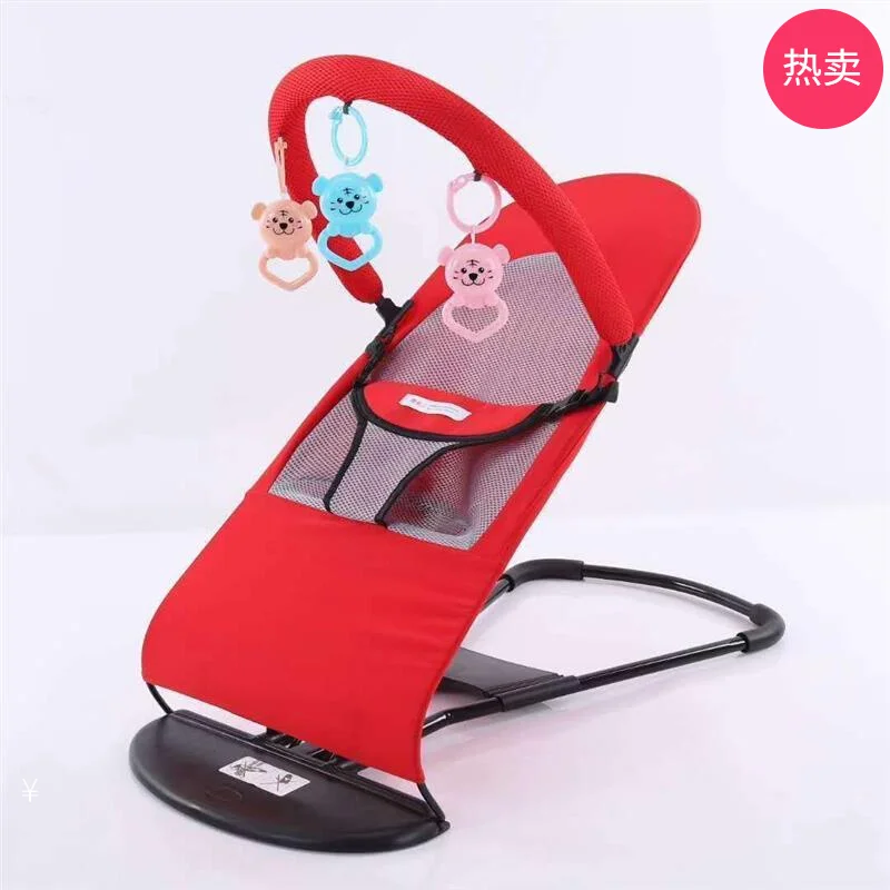 

YYHCBaby coaxing artifact coaxing baby to sleep children's reclining chair rocking bed baby rocking chair can lie down, foldable