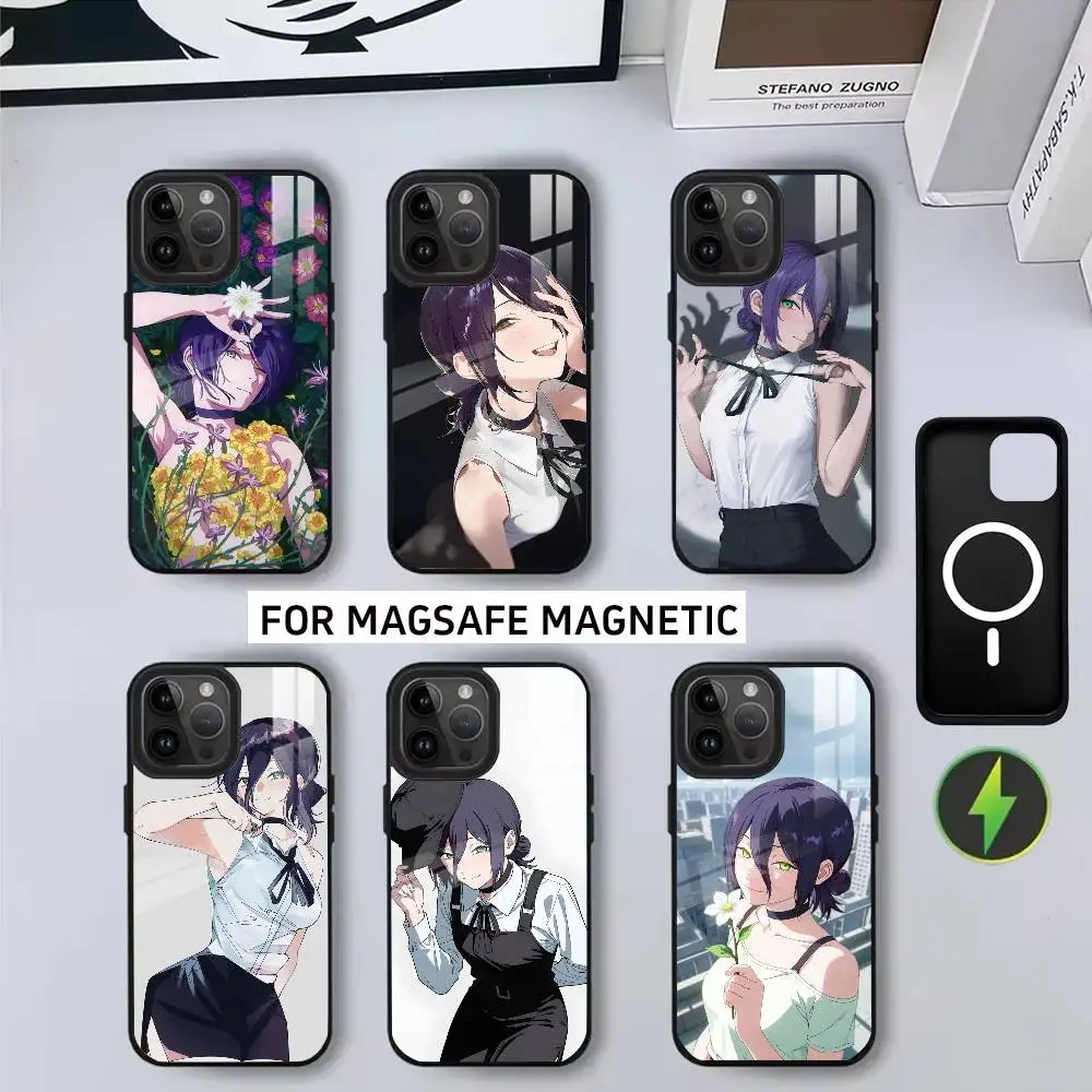 

C-Chainsaw Man R-RezeS beauty Phone Case For iPhone17,16,15,14,13,12,11 Plus,Pro Magnetic with Magsafe Wireless Charging