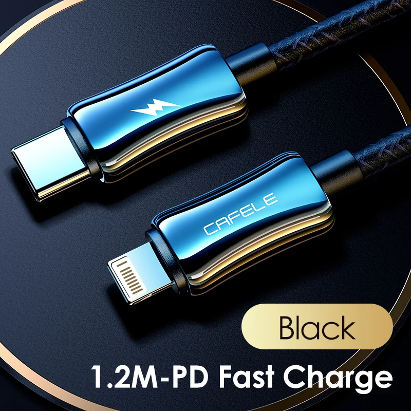 

CAFELE USB C Cable for iPhone 14 13 12 11 Pro Max XS Plus 20W Fast Charging Cable Type C to Lighting Data Wire for iPad Macbook