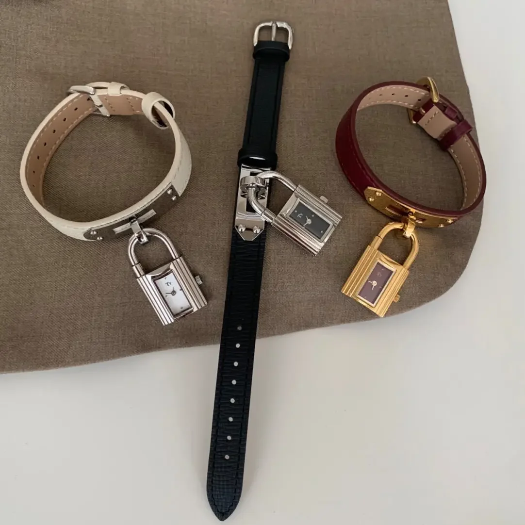 

M новые женские часы из нержавеющей стали ручной работы, часы-цепочка из натуральной кожи, винтажные кварцевые часы, модные маленькие золотые часы