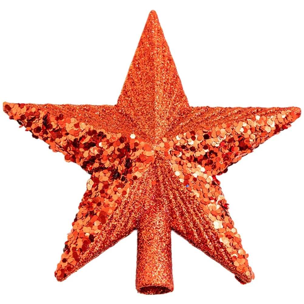 

Christmas Tree Top Star Decoration Featuring Sparkling Sequins and Five Pointed Design for Festive Holiday Atmosphere