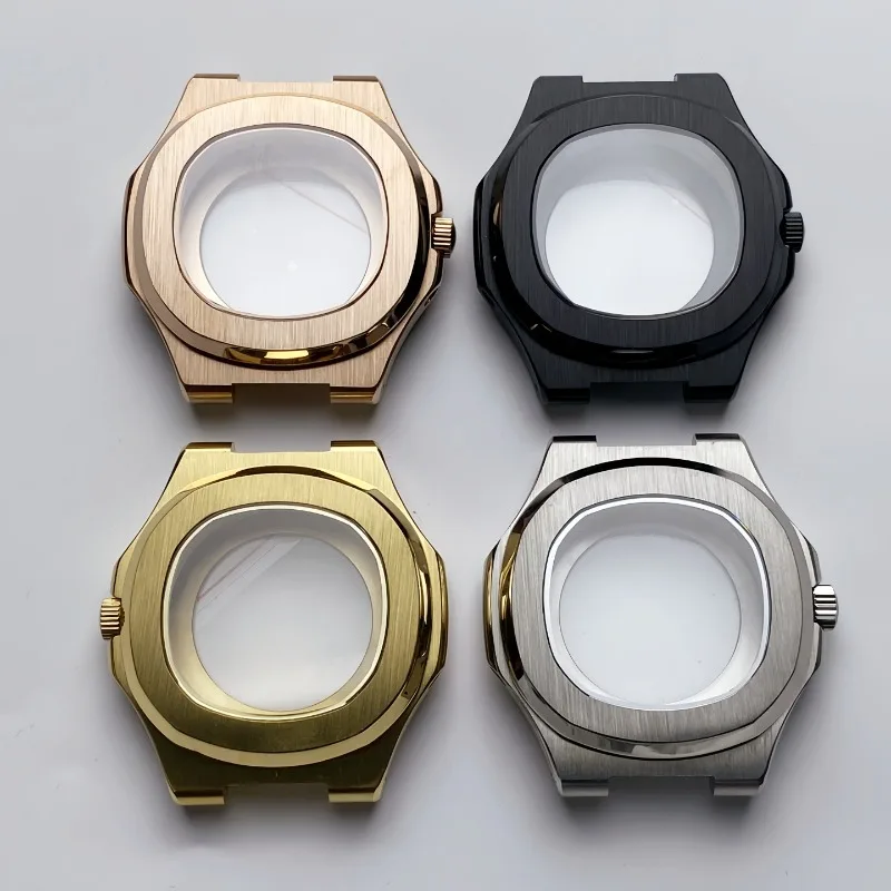 

For NH35 watch accessories modified Nautilus stainless steel case 41MM sapphire glass fit NH35/NH36