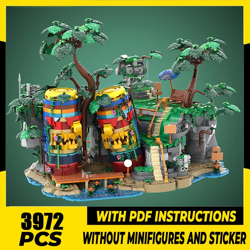 

City Street View Model Moc Building Blocks Modular Jungle Ancient Ruins Model Technology Bricks DIY Assembly Set Gift HolidayToy