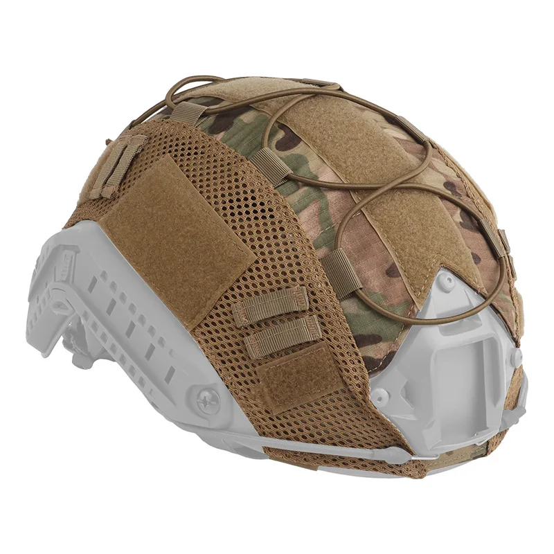 Tactical Helmet Cover Nylon Mesh - Anti-Scratch Wear-Resistant with Strong Velcro, Outdoor Shooting Airsoft Protective Gear