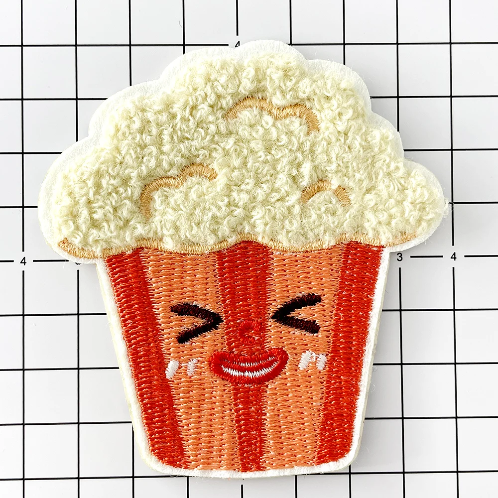 Popcorn Paste on Patch Mend Decorate Clothes Apparel Decoration Applique Cover Repair Hole Cloth Embroidery Parches Stickers