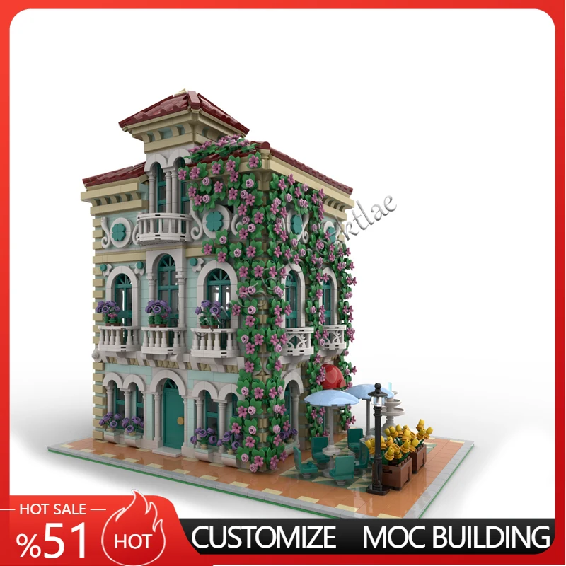 

5466 PCS MOC Customize City Street Scene VIII Apartment Model Building Blocks Diy Education Assembly Kids Toys Surprise Gifts