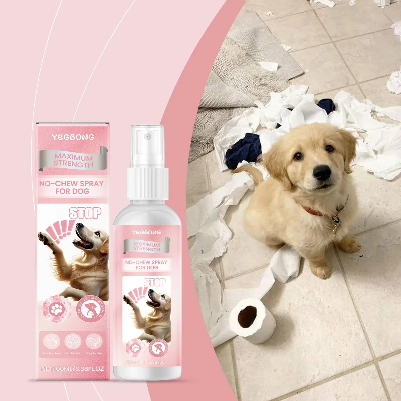 

Dog No Chew Spray - Bitter Training Aid To Help Discourage Chewing & Licking For Puppies & Adult Dogs - Indoor Protection
