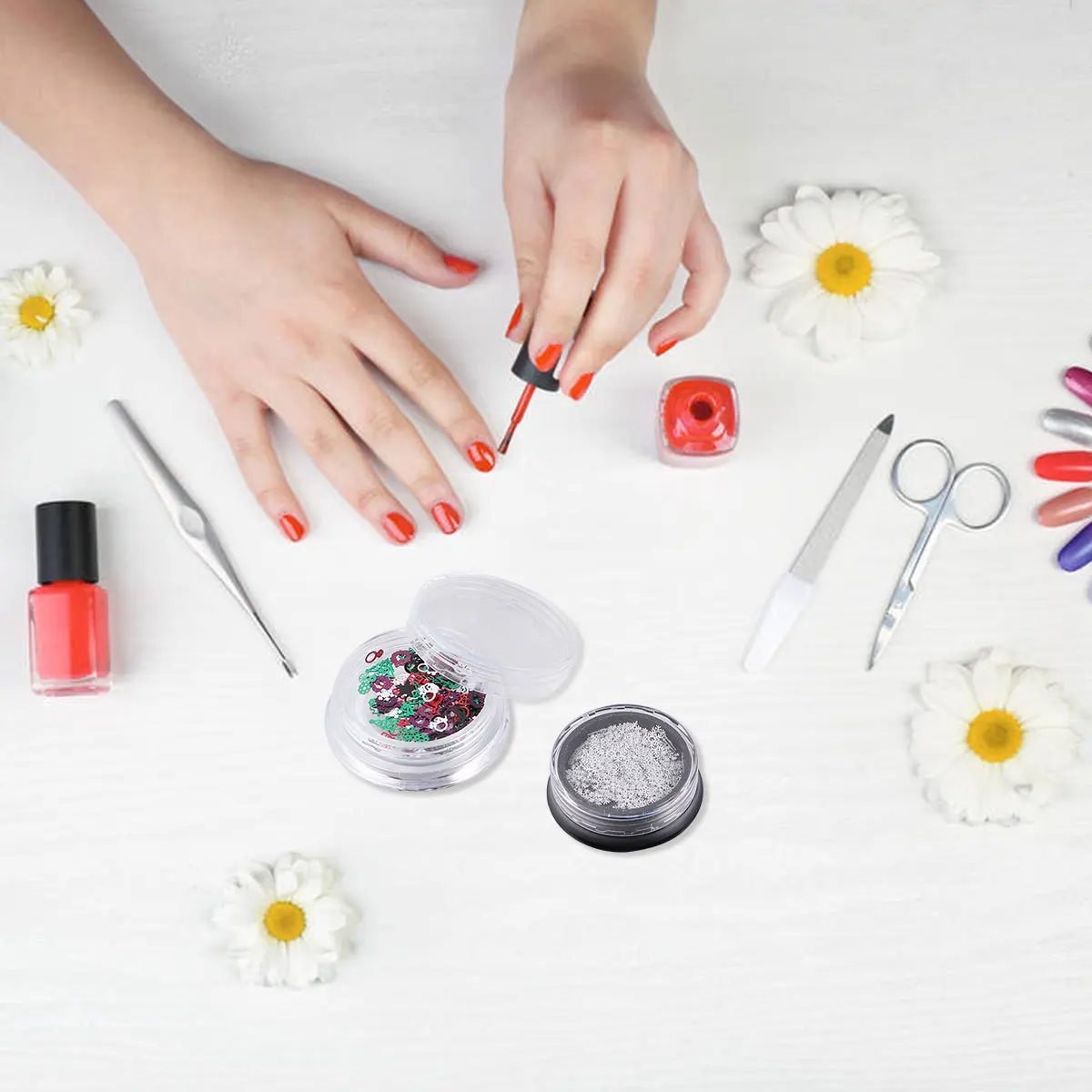 

2Pcs Nail Sequins Ultra Thin Christmas Manicure Sequins Nail Art Stickers Party Decoration DIY Design Manicure Decals