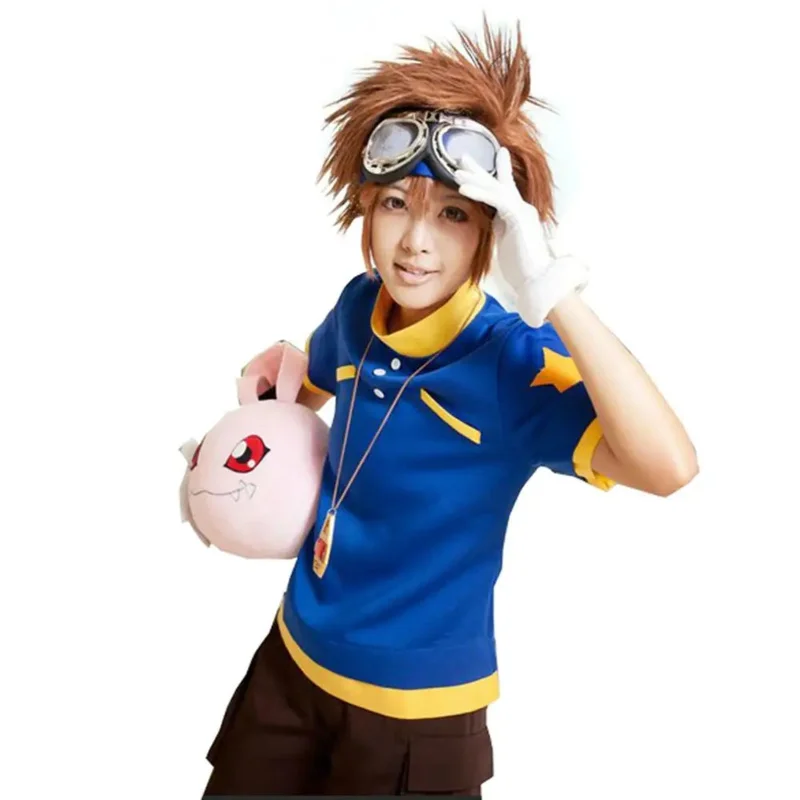 

Костюм для косплея Adventure Tai Kamiya (Taichi Yagami) со стеклом для глаз, парик