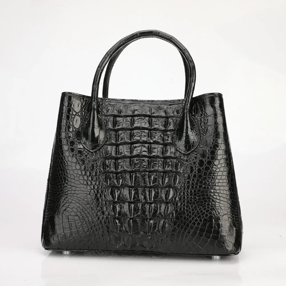 New Fashion Siamese Crocodile Genuine Leather Suede Fashionable Women‘s Handbags Shoulder Crossbody Bags Top-handle Bags Female