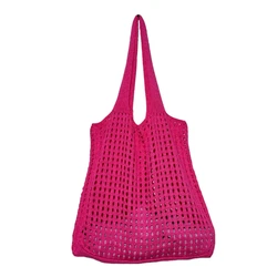 Borsa a mano lavorata a maglia borse per la spesa Casual carine per le donne borsa a tracolla borsa per la conservazione del libro borsa per gnocchi Drop Shipping