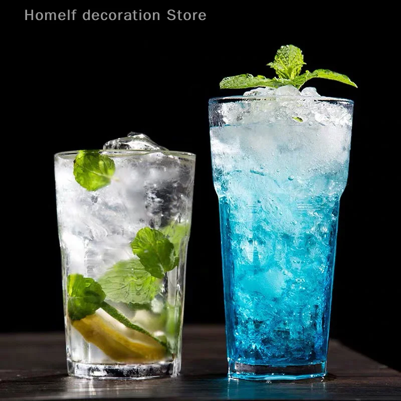 290/380/560ml copos de cerveja acrílico transparente anti-queda copo octogonal barra ktv copos de água comercial copo de bebida reutilizável