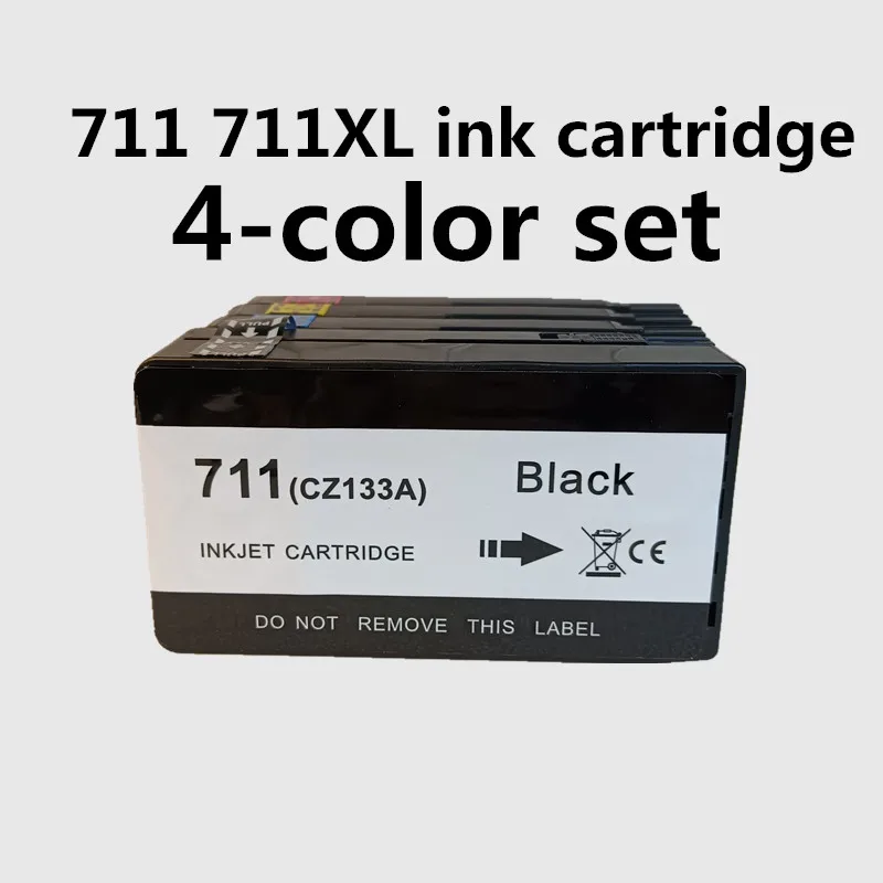 ตลับหมึก711XL 711พร้อมหมึกที่เข้ากันได้กับ HP Designjet T120เครื่องพิมพ์ T520