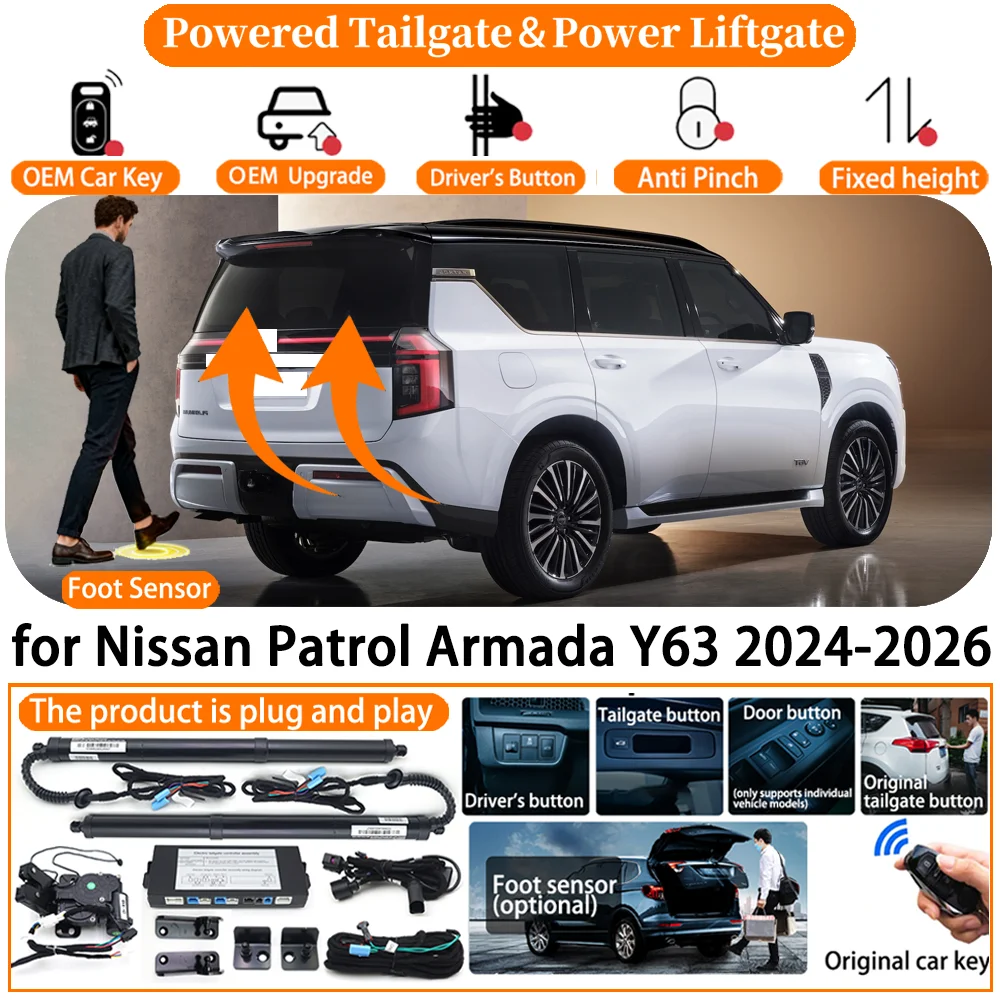 Car Smart Powered Tailgate system for Nissan Patrol Armada Y63 2024 2025 2026 Auto Electric Power Tailgate Tail Gate Lift kit