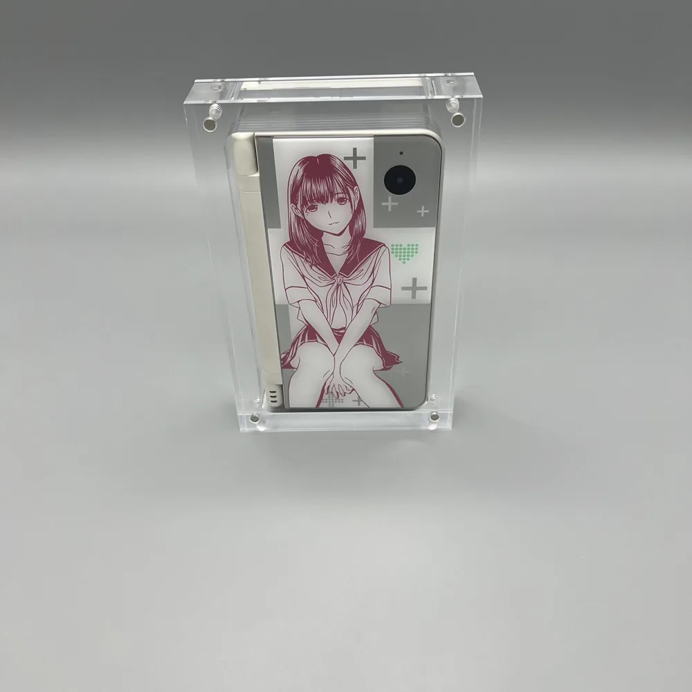 กล่องเก็บคอนโซลฝาครอบแม่เหล็กอะคริลิคความโปร่งใสสูงสําหรับ Nintendo DSiXL NDSiLL