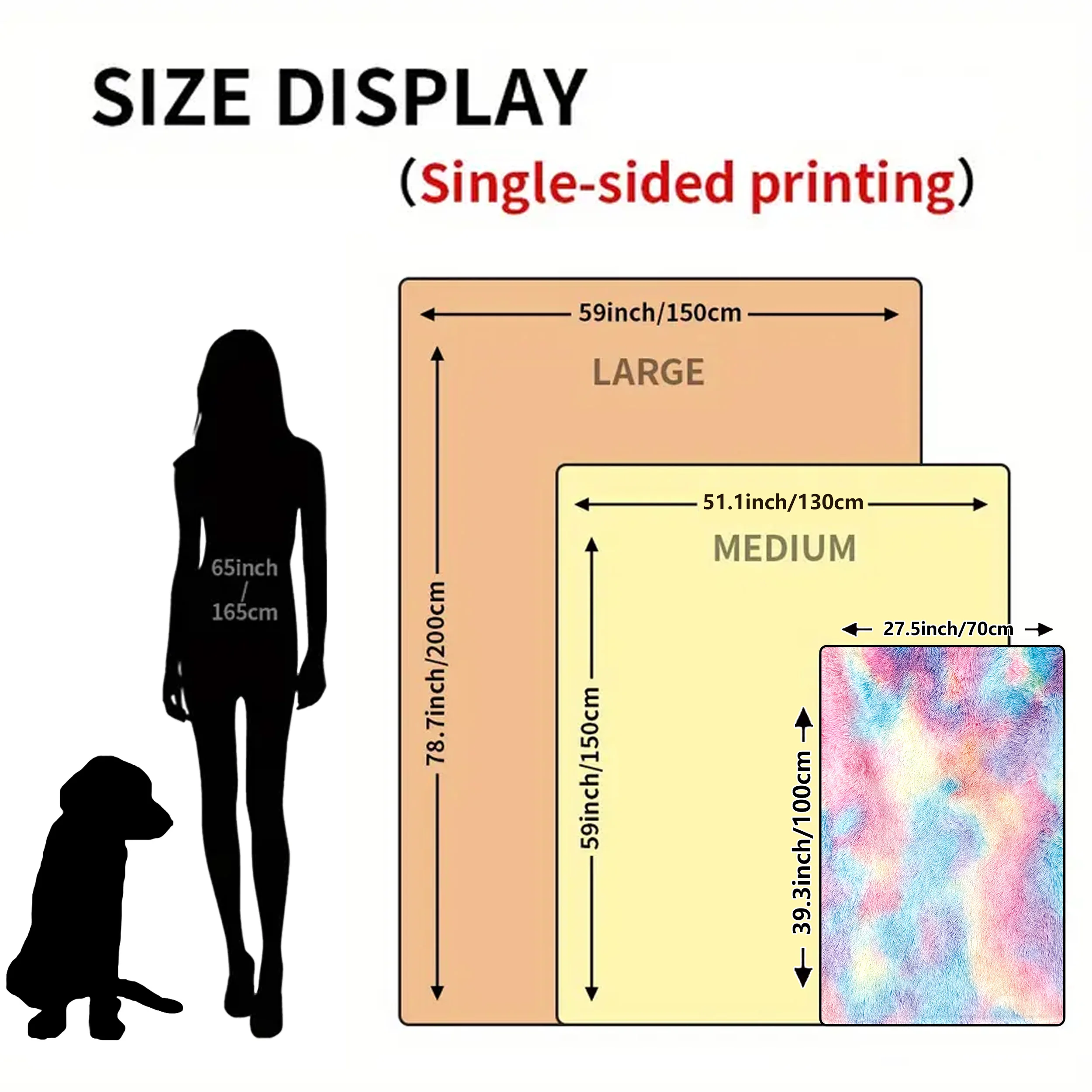 Flanell-Überwurfdecke, 2D-gedrucktes abstraktes Regenbogen-Design, weich, leicht, für Sofa, Bett, Büro, Reisen, ganzjährig waschbares Geschenk