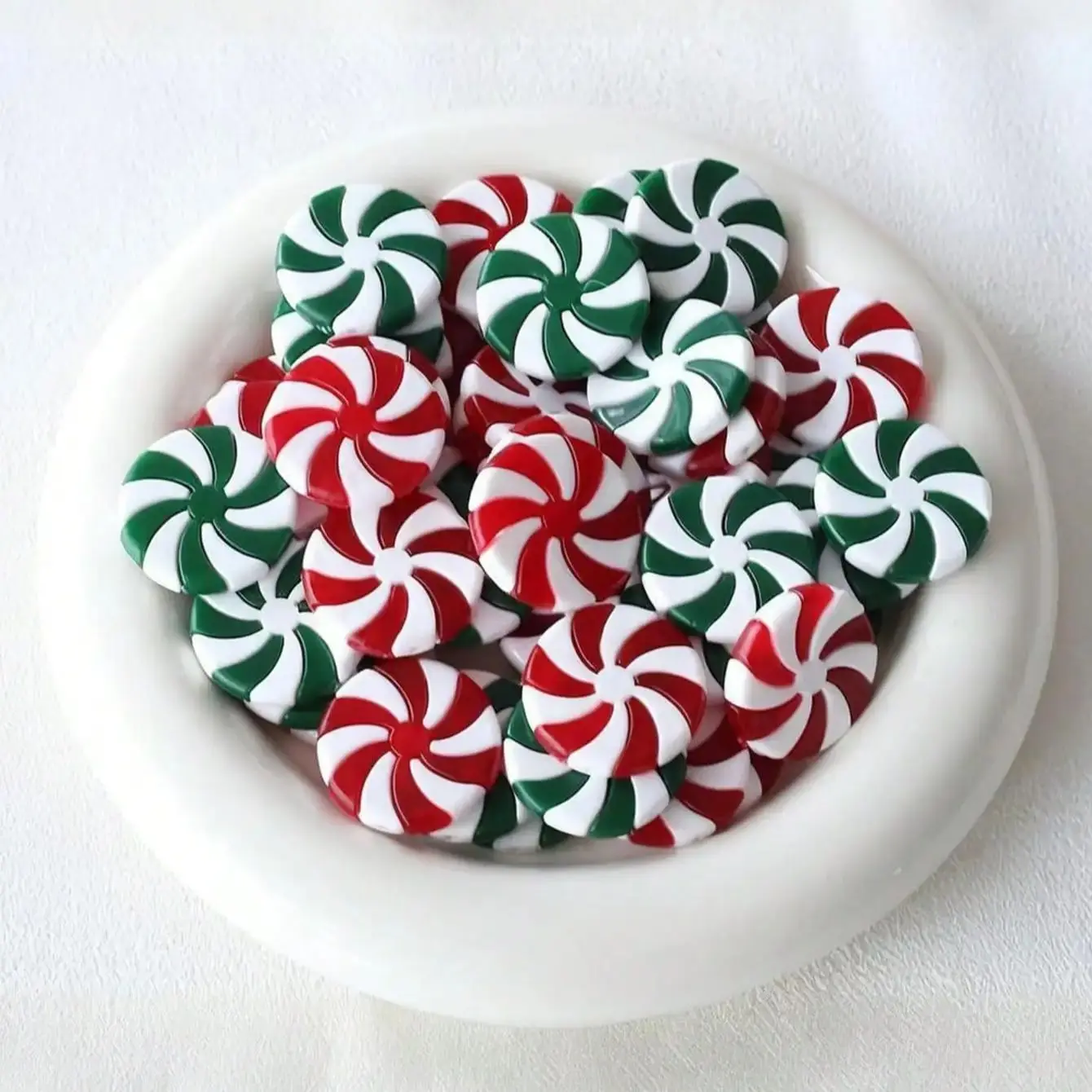10/30 قطعة زينة عيد الميلاد قصب الحلوى الأحمر الأبيض وهمية النعناع الحلي لعيد الميلاد عطلة ديكور حفلة الحرف هدية #6