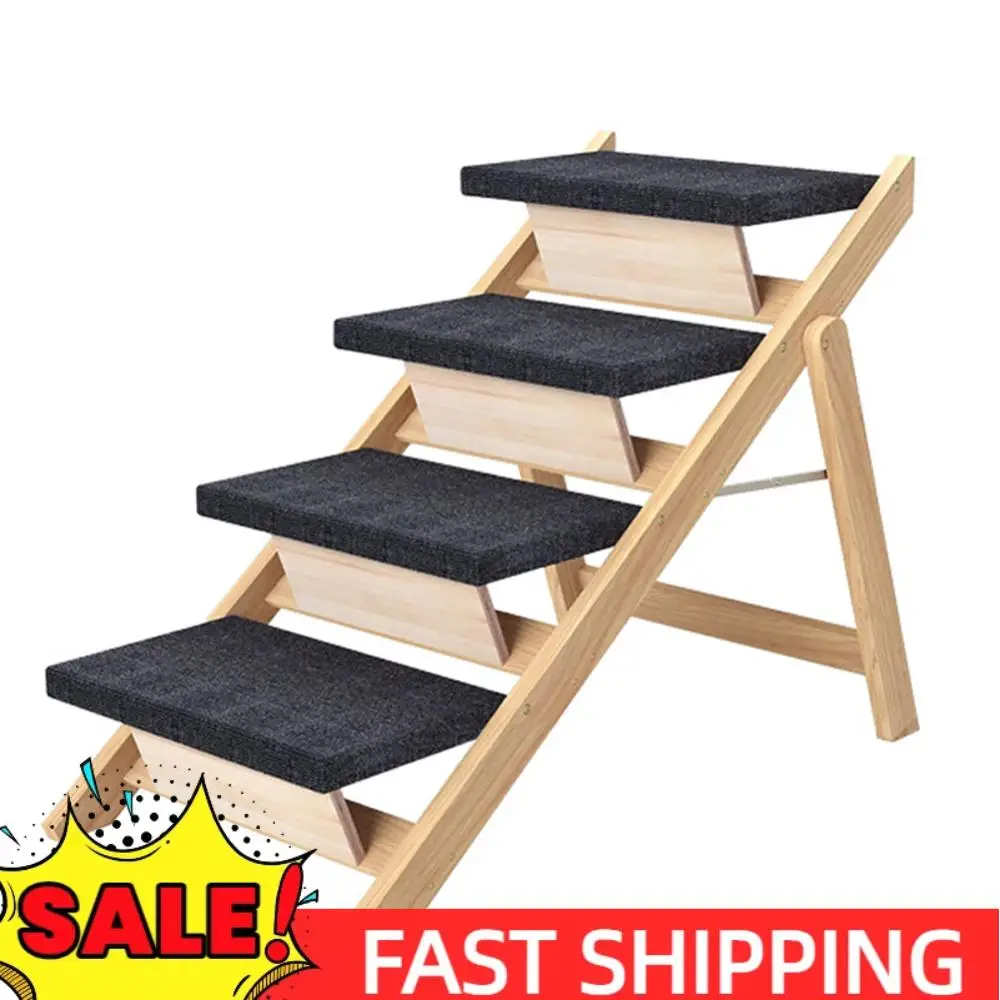 

Складные уличные ступеньки, нескользящая лестница для собак, лестница с ковровым пандусом (четыре слоя)