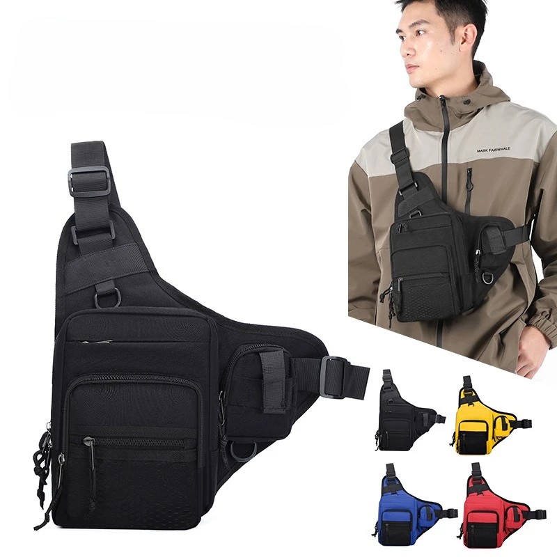 

Camping Climbing Bag Chest Pouch for Men Cycling Hiking Travel Outdoor Sport Tactical Crossbody Molle Fishing Waist Fanny Pack