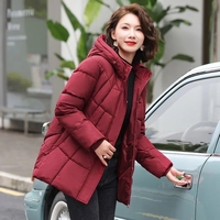 Winter Coat Mother's Clothing Fashion Thick Medium length Down cotton Jackets Women's Warm Coats Casual Cotton Parka Overcoat