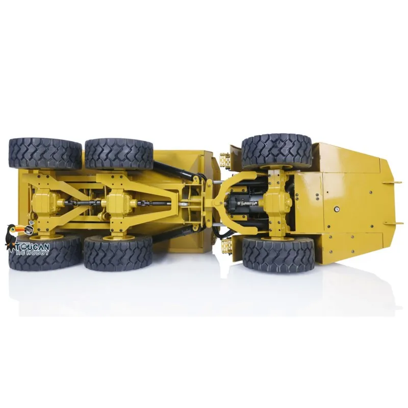 شاحنة مفصلية معدنية 6*6 RC 1/14 جهاز تحكم عن بعد هيدروليكي RTR مطلية باللون الأبيض DIM K745 745D أسطوانة صمام المضخة THZH1301-SMT6