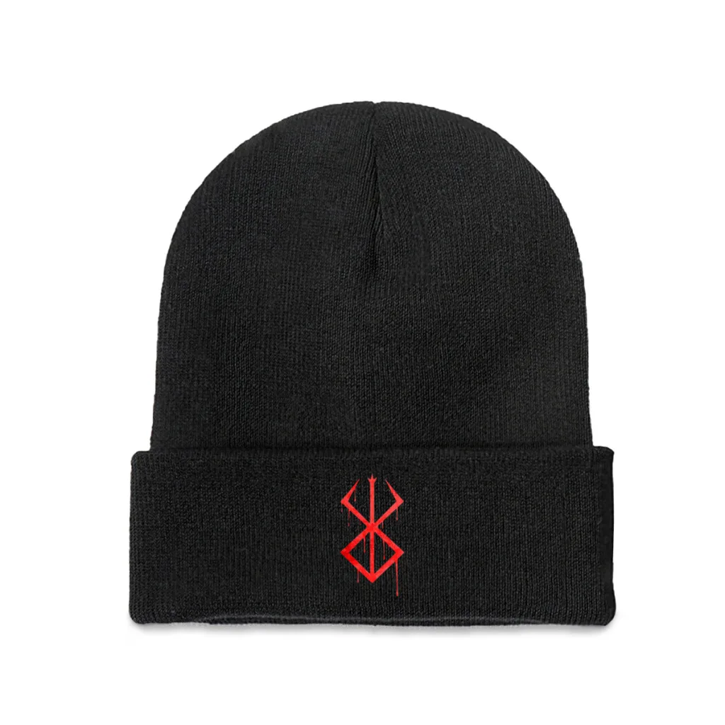 

Berserk Brand Of Sacrifice Beanie Knitted Hat Caps Fur Women Men Bonnet Winter Warm