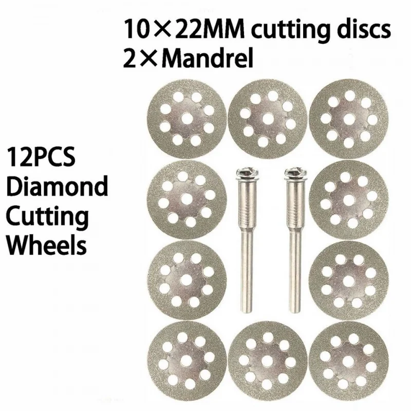 12pcs set 50set-corton Diamond Wheels For Dremel Rotary Tool die grinder metal Cut Off honey head cutting disc