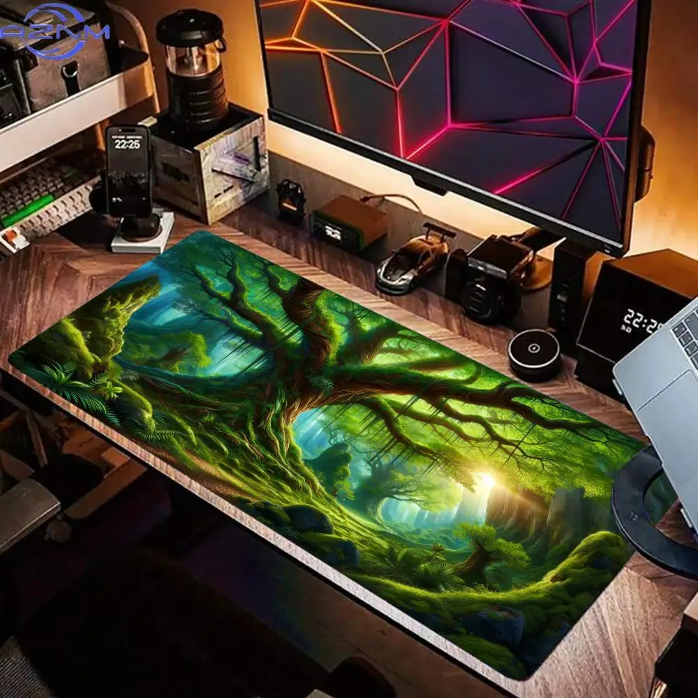 Giant life tree Mouse Pad Green eye protection Desk Mat gaming mat gamer pc accessories keypad expansion pad rubber anti-slip