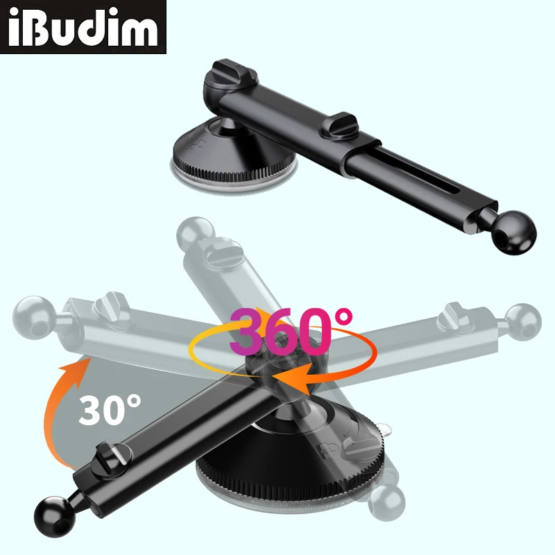

Мощный держатель для телефона на присоске для приборной панели автомобиля и лобового стекла, ультрастабильный, 360° ° Регулируемая подставка для автомобильного держателя телефона с шаровой головкой 17 мм