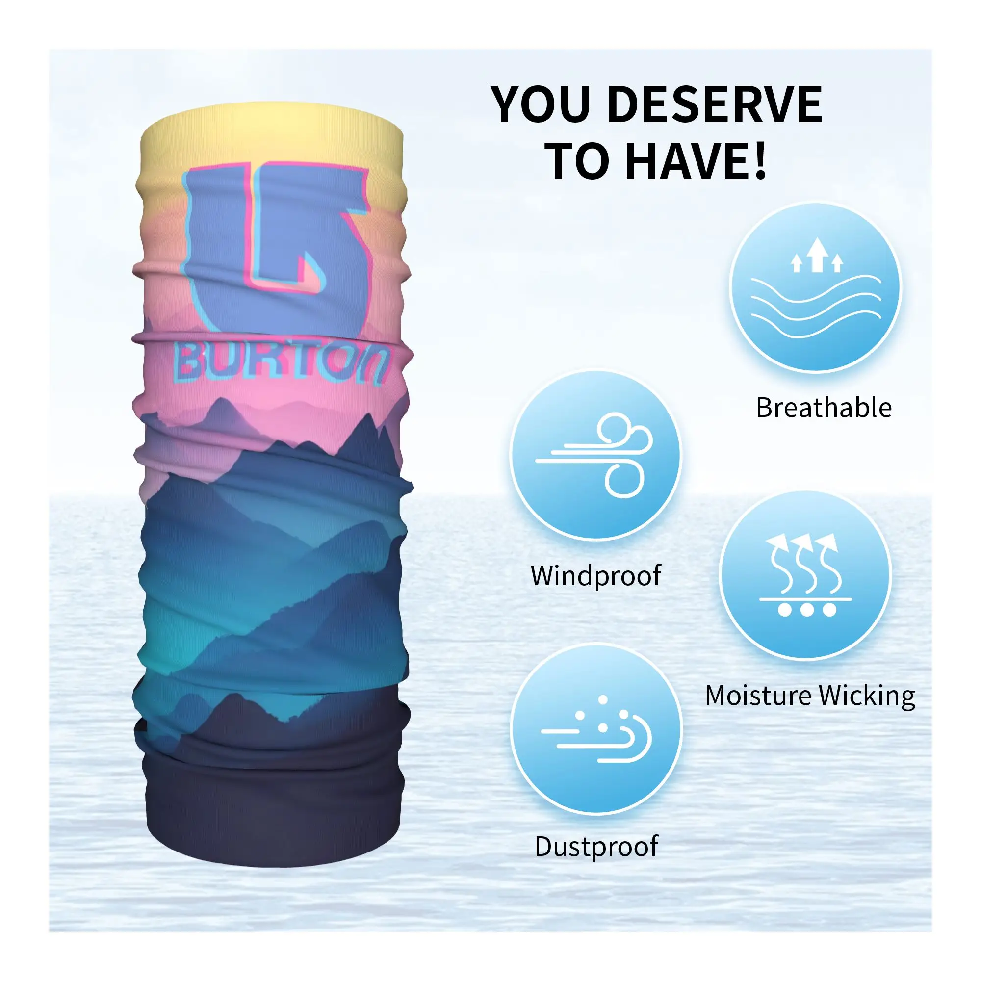 مخصص B-Burtons شعار باندانا الرقبة أدفأ الرجال النساء الشتاء التزلج المشي لمسافات طويلة وشاح الجراب نمط الموضة الرياضة واقي الوجه #3