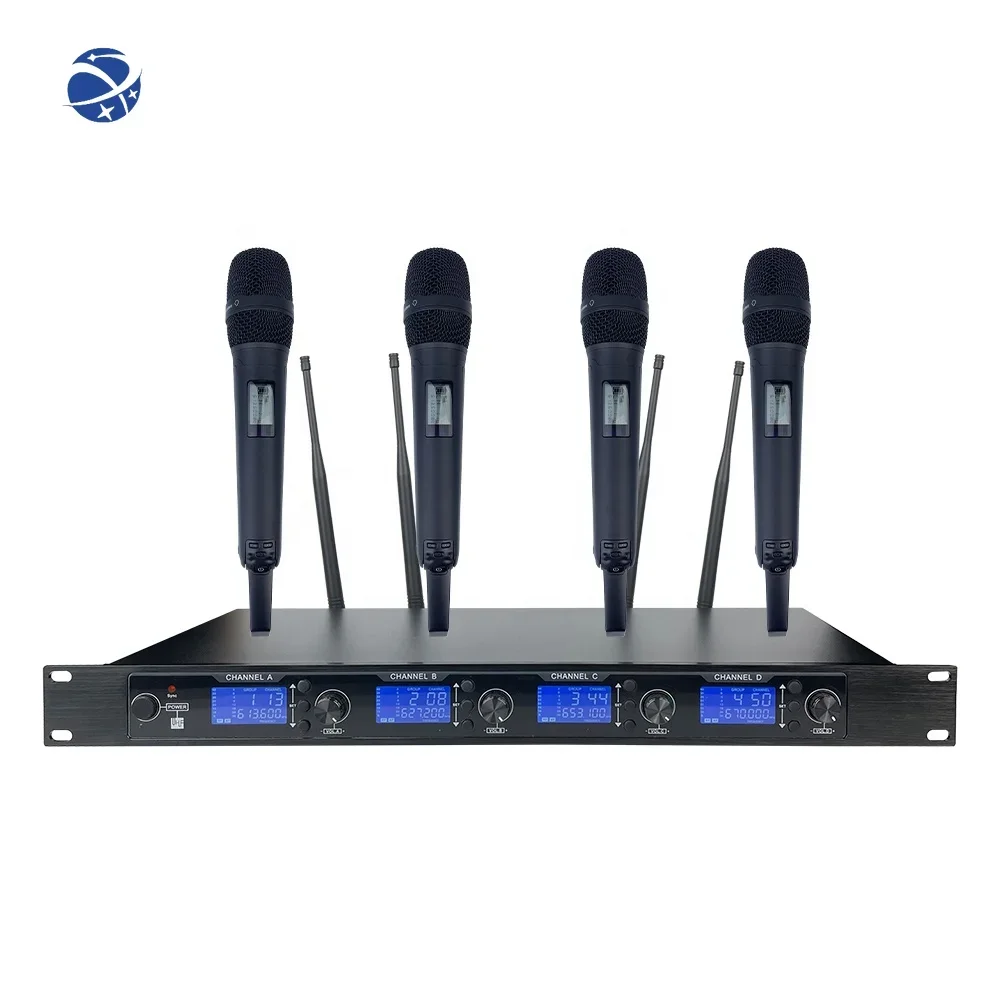 MY MIC DWX04-2 new arrival 4 channels handheld uhf wireless microphone professional microphone for church