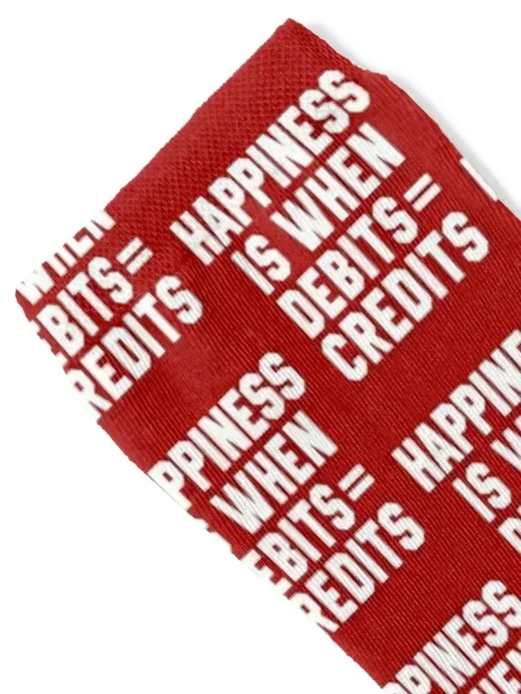 Happiness Is When Debits = Credits Socks floral valentine gift ideas New year's christmas gifts Socks For Man Women's